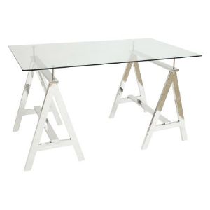 A Frame Glass Top Desk